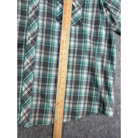 Wrangler Western Shirt Plaid Pearl Snap Short Sleeve Cowboy Size 3XL Lot Of 2 - Picture 12 of 15